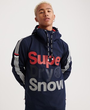 Superdry Snow Tech Combat Férfi Kapucnis Pulóver Sötétkék | CZVHW0532